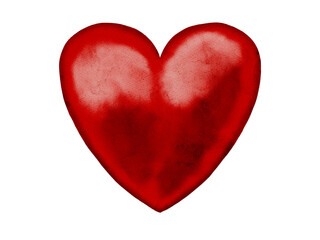 Happy Valentine's Day. Heart. Valentine's Day decoration. Valentine, love, romance, red. Heart with arrow, heart with wings. Watercolor heart. Love.