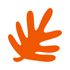 Tropical leaf modern decorative element