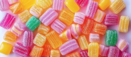 seamless of  copy space image of with isolated sugar candy , isolated on white background,  , copy space for text,