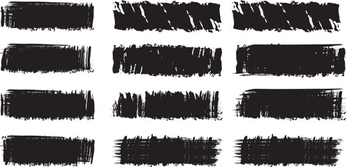 Obraz premium black brush strock set 