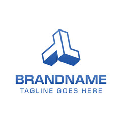 Fototapeta premium Letters TL 3D Monogram Logo, Symbolizes strength, dynamism, and technology