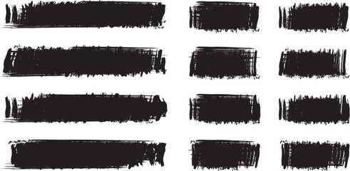 Obraz premium black brush strock set 
