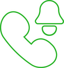 Bell phone outline icon