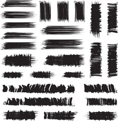 black brush strock set 