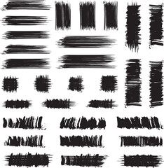 black brush strock set 
