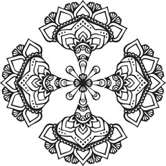 Beautiful flower art and mandala vector design