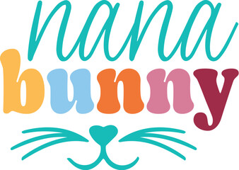 Easter Retro design, Easter Family,Groovy Style Easter Day Design,funny easter,Cut Files,bunny, nurse, mommy