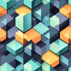 Obraz premium Geometric origami patterns japanese diy art seamless designs paper folding inspiration modern colorful environment creative viewpoint