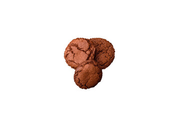 Sweet round crispy chocolate chip cookies