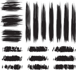 black brush strock set 