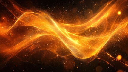 Fototapeta premium Abstract particle fractal background, hi-tech and big data background illustration