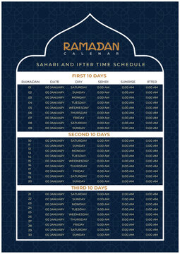 Ramadan Calendar - islamic calendar. Ramazan imsakiye Translate: Ramadan Imsakia or Amsakah Calendar Schedule - Fasting and Prayer time Guide . 