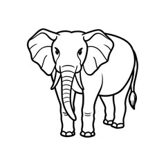 elephant isolated on white background 