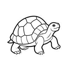 turtle  turtle vector on white background , turtle silhouette  line art vector , Turtle black vector  single file on white background 