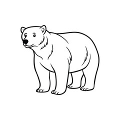polar bear vector illustration on white background 