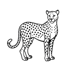 leopard cartoon isolated on white