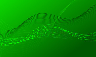 green smooth lines wave curves on soft gradient abstract background