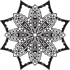 Beautiful flower art and mandala vector design
