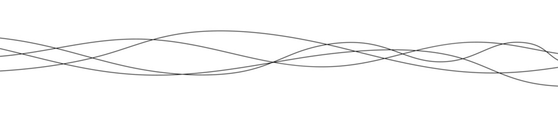 Thin curved wavy lines