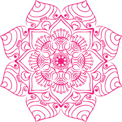 Beautiful flower art and mandala vector design