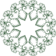 Beautiful flower art and mandala vector design