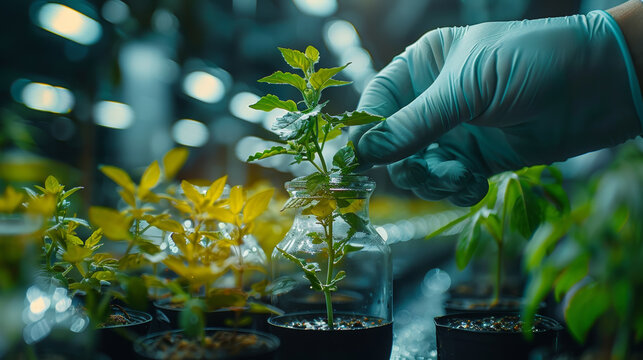 Scientist Injects Plant to Demonstrate Genetic Modifications