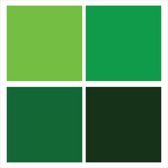 Fototapeta premium Green simple background in the form of a Square collage, Shades of Green Color Palette