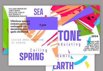 Social Media Square Post Layout Abstract Creative Art Cuts