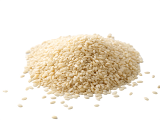 White sesame seed isolated on transparent background