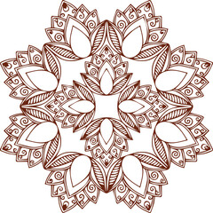 Beautiful flower art and mandala vector design