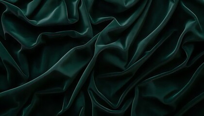 Dark emerald green velvet fabric softly lit to highlight the intricate texture and rich color, creating a warm, inviting atmosphere