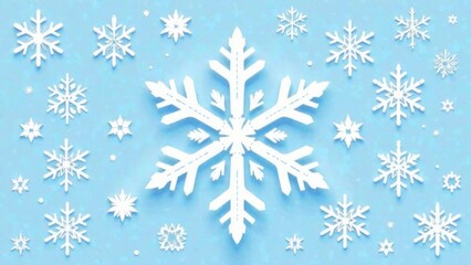 snowflakes on a white background