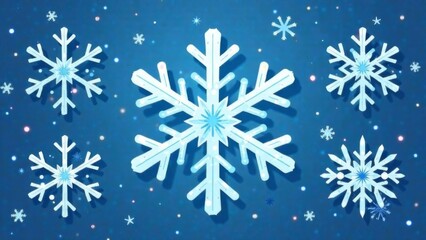 snowflakes on a blue background