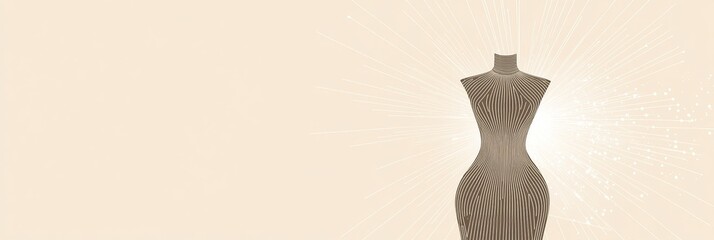 A modern minimalist illustration featuring a fashion stylist, ideal for a LinkedIn cover. Highlights creativity, style, and expertise in the fashion industry.
