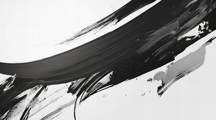 抽象的な墨絵風モノクロアート背景