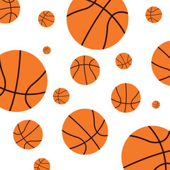 Obraz premium Basketballs on a white background. Sports equipment. Competition, sport, game.