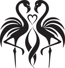 Elegant Flamingo Silhouettes