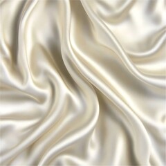 Obraz premium Flowing light silk fabric in soft ivory tones, creating elegant, soft lines that cascade gracefully with a smooth, luxurious texture