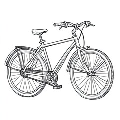 Simple Bike Coloring Page for Kids Fun Coloring Book Illustration