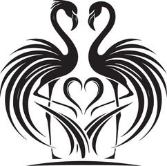 Elegant Flamingo Silhouettes