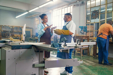 Visually impaired people in wood shop