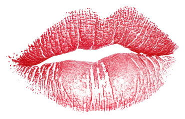 Fototapeta premium PNG Kiss mark cosmetics lipstick print.