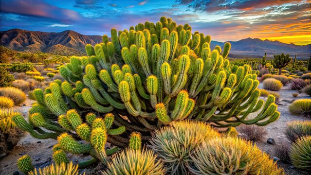 Long Exposure Tetracoccus hallii in Cottonwood Mountains, Colorado Desert