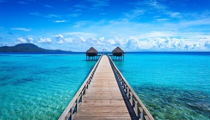 Fototapeta premium wooden pier on the lake