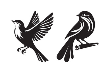 Bird Silhouette Vector Illustration for Creative Design