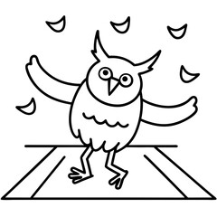 owl with a sign