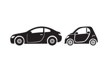 Side View Car Icons Perfect for Transport and Graphic Design Themes