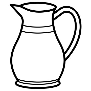 recommend clip art: Minimalist Water Pitcher Line Art