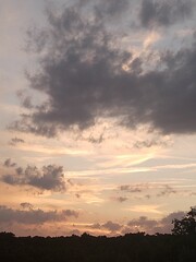 sunset in the mountains