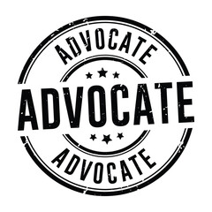 Advocate circular rubber seal business stamp logo